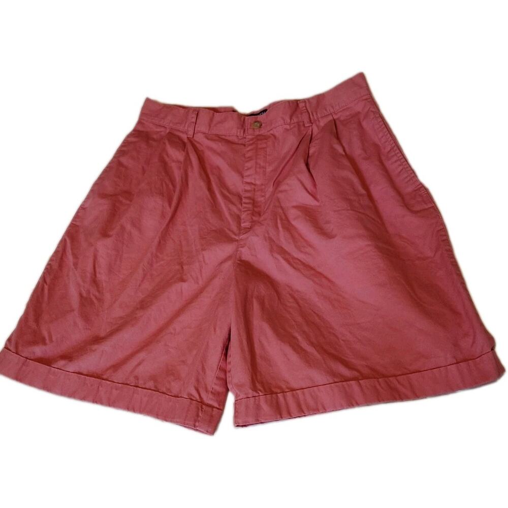 Ralph Lauren Polo Sport Women's Pink Chino Shorts 14 30W 8" Inseam Pockets